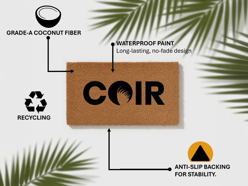Moon on Lake Coir Doormat, Seascape Welcome Mat