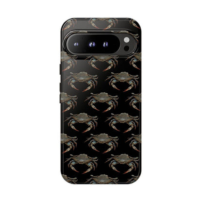 Crab Phone Case, Blue Crab Pattern Case, Coastal Fishing Phone Case, Ocean Phone Case, Fisherman Gift, iPhone Samsung Pixel Tough Case