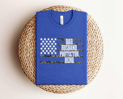 Retro Dad Camo Shirt, USA Flag Camouflage T-Shirt, Father’s Day Gift for Dad, Hunting Shirt, Cool Dad Gift, Father's Day Shirts