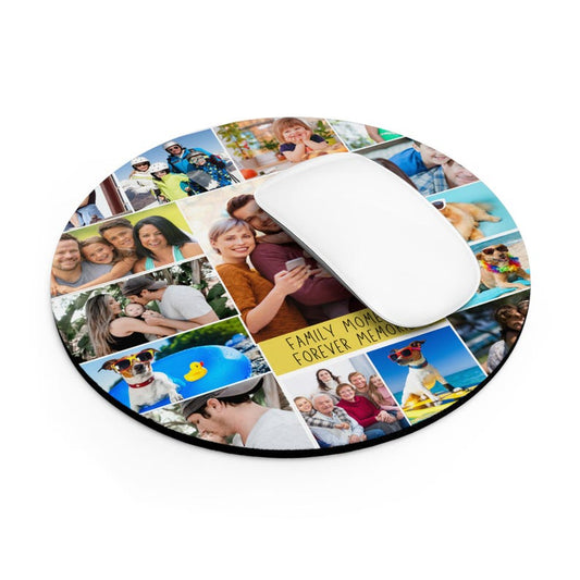 Family Photo Collage Mouse Pad | Custom Photos, Family Moments