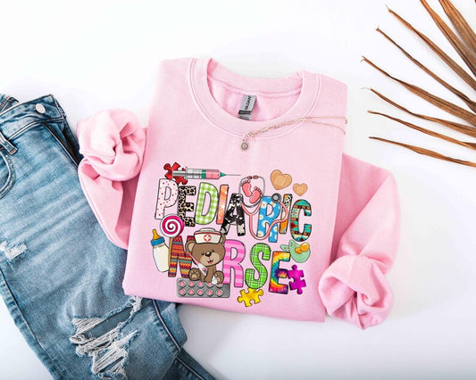 Pediatric Nurse Toy Story Sweatshirt,Pediatric Nurse Gift,Peds Nurse T-shirt, Cute Christmas Nurse Tee,PICU Pediatric Nurse,Holiday Nurse