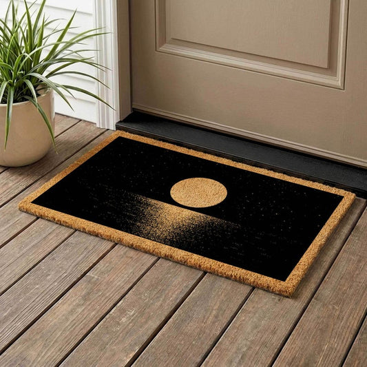 Moon on Lake Coir Doormat, Seascape Welcome Mat