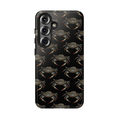 Crab Phone Case, Blue Crab Pattern Case, Coastal Fishing Phone Case, Ocean Phone Case, Fisherman Gift, iPhone Samsung Pixel Tough Case