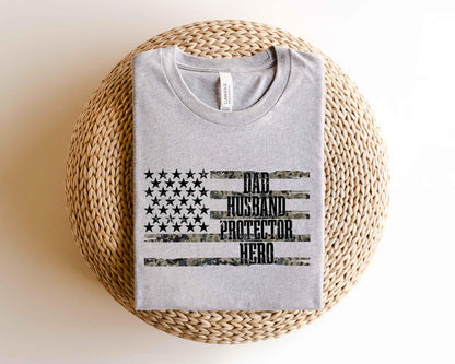 Retro Dad Camo Shirt, USA Flag Camouflage T-Shirt, Father’s Day Gift for Dad, Hunting Shirt, Cool Dad Gift, Father's Day Shirts