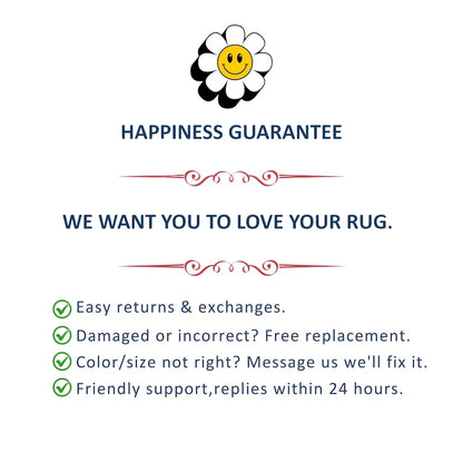 Wildflower Runner Rug: Daisy Meadow Carpet, Non-Slip Machine-Washable
