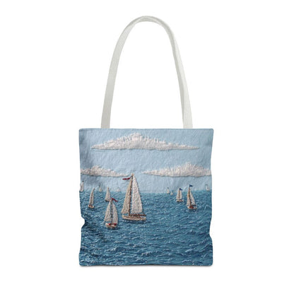 Coastal Beach Tote Bag Sailboat Ocean Summer Bag Nautical Tote Beach House Bag Lake Day Bag Seaside Tote Large Beach Bag Gift