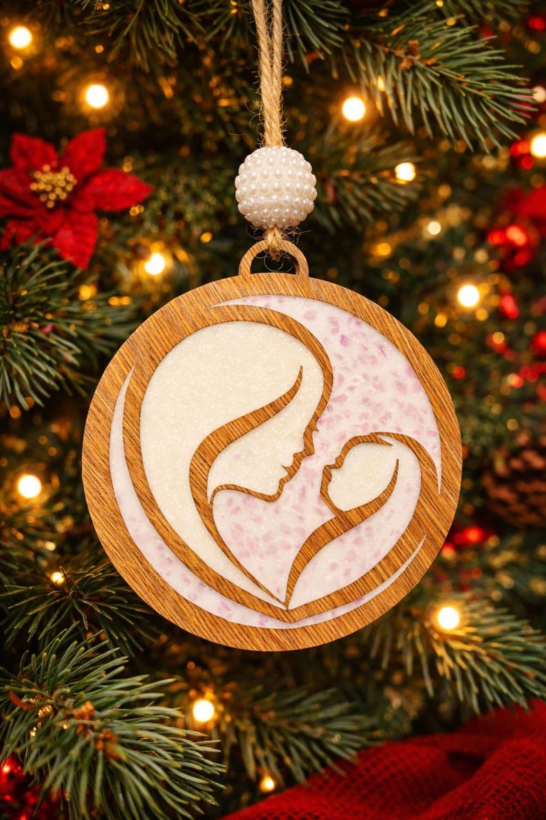 Wooden Breastmilk Ornament, Motherhood Keepsake, Breastfeeding Milestone Christmas Decoration