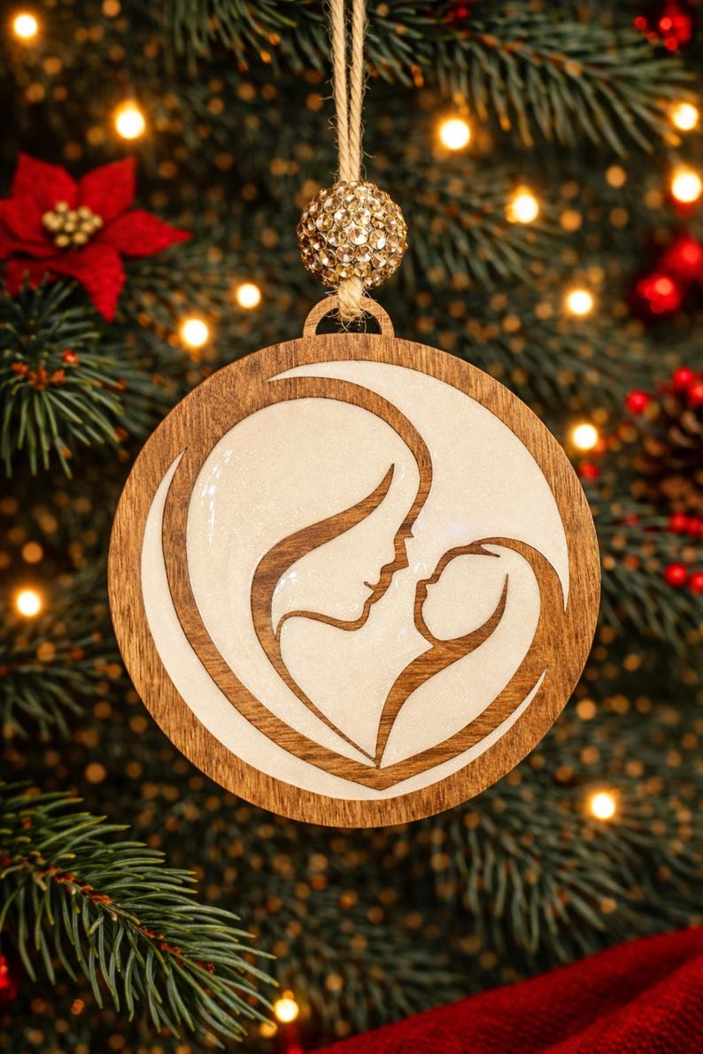 Wooden Breastmilk Ornament, Motherhood Keepsake, Breastfeeding Milestone Christmas Decoration