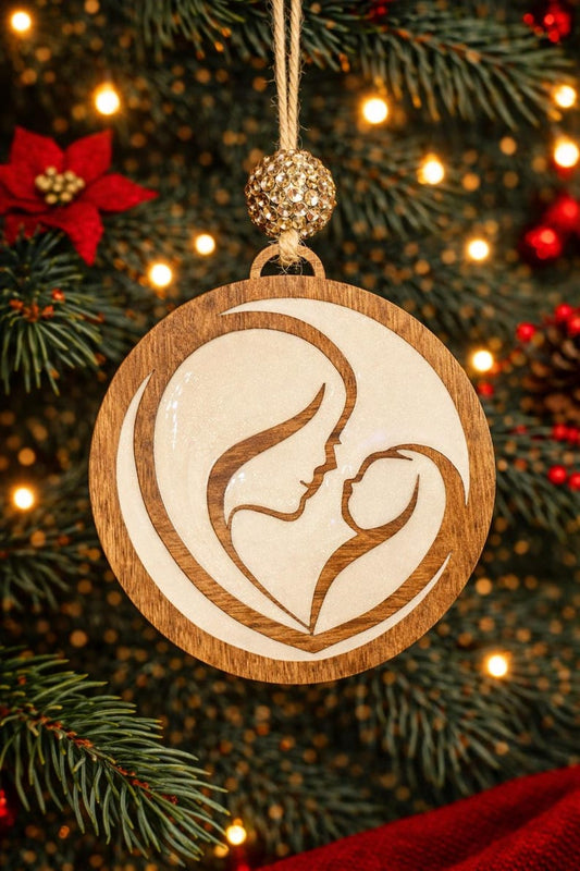 Wooden Breastmilk Ornament, Motherhood Keepsake, Breastfeeding Milestone Christmas Decoration