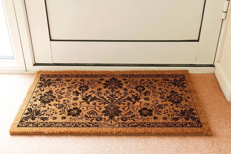 Elegant Persian Door Mat: Boho Vintage Style (Coir Fiber)