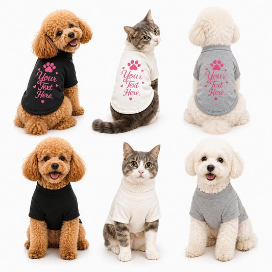 Custom Pet Shirt with Photo Text Personalized Dog Cat Memorial Gift