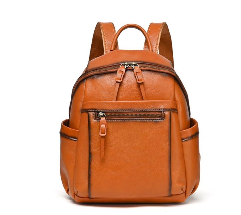Women’s High End Genuine Leather Backpack Large Capacity Multi Compartment Travel Bag Luxury Handcrafted Tote Stylish Office bag