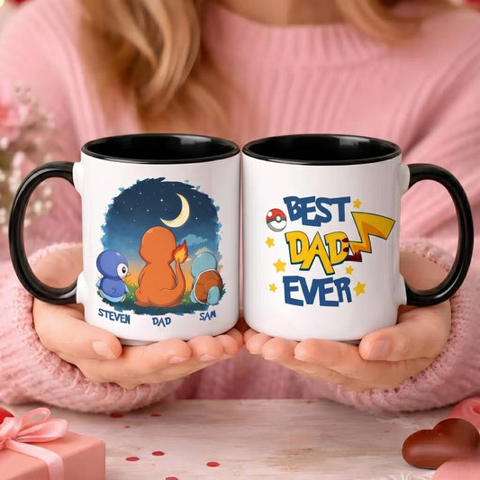We Choose You PokeDad Mug, Pokemon Dad, Personalized Father's Day Gift For Him, Custom Anime Characters, Custom Birthday Pokedad Mug