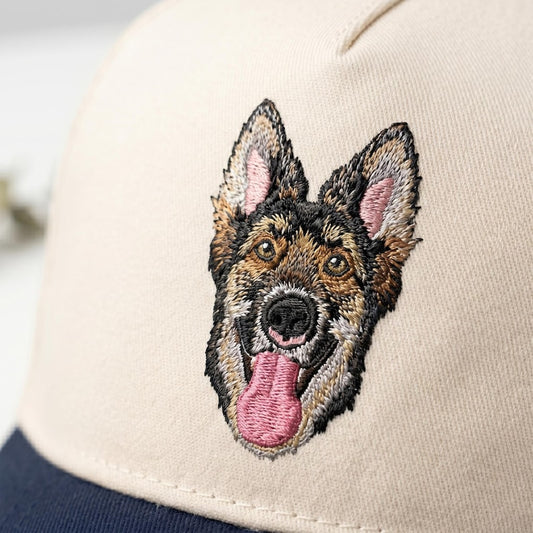 Dog Dad Cap - Custom Embroidered Pet Portrait Baseball Cap - Personalized Hat with Your Dog Photo - Lab Retriever Lover Gift