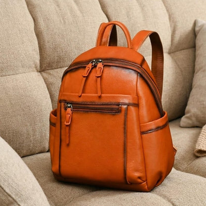 Women’s High End Genuine Leather Backpack Large Capacity Multi Compartment Travel Bag Luxury Handcrafted Tote Stylish Office bag