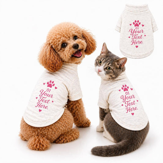 Custom Pet Shirt with Photo Text Personalized Dog Cat Memorial Gift