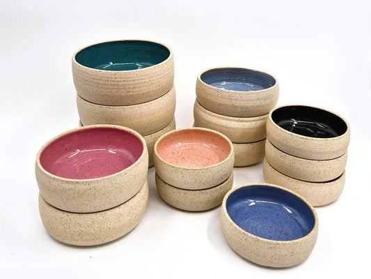 Bare Clay Food or Water Handmade Ceramic Dog Bowl | Pottery | Dog Feeder