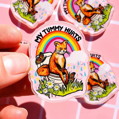 Funny Magnet My Tummy Hurts Gift Magnet Hilarious Magnet Fridge Decor Weird Gift Sarcastic Coworker Gift Cubicle Decor Magnet Gluten Joke