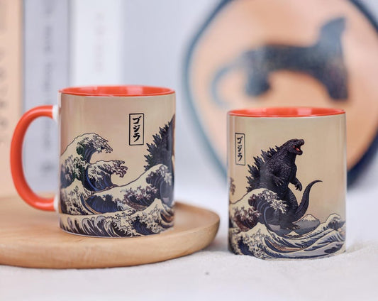 Godzilla 70th Anniversary Mug, King of Monsters Cup, Kaiju Fan Gift, Cool Giants Mug for Dad, Sci-fi Horror Movie Coffee Cup, Gift for Him