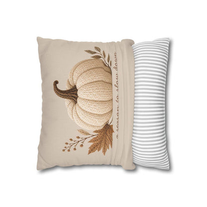 Neutral Minimalist Pumpkin Pillowcase | Beige Fall Throw Pillowcase | Cozy Autumn Farmhouse Decor| Fall pillow cover| Pumpkin pillow cover