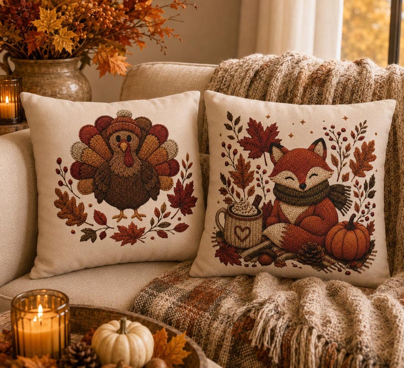 Hello Pumpkin Pillowcase | Beige Fall Throw Pillowcase | Cozy Autumn Farmhouse Home Decor| Pumpkin cute pillow covers| Thanksgiving pillow