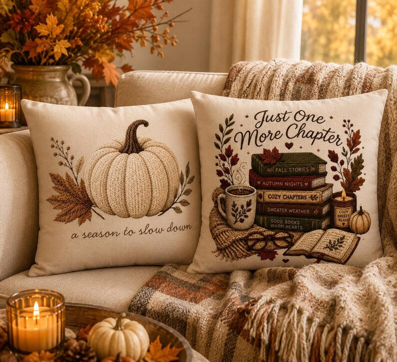 Stay Cosy Ghost Pillowcase | Beige Halloween Throw Pillowcase | Cute Spooky Fall Home Decor| Spooky season decor| Baking ghost pillowcase