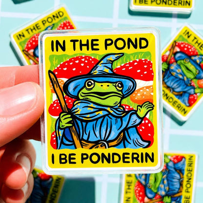 Funny Frog Magnet Hilarious Gift Idea Nerdy Humor Stocking Stuffer Quirky Magnet Fridge Decor Cute DM Gift Gamer Wizard Magnet Mushroom