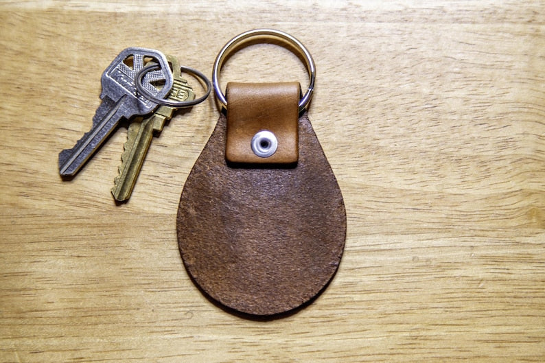 Heart Hands Leather Keychain