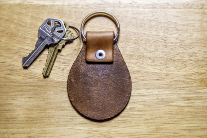 Heart Hands Leather Keychain