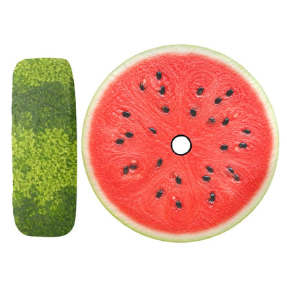 Watermelon Spare Tire Cover, Realistic Summer Jeep Wheel Protector (Backup Camera Hole)