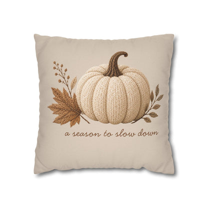 Neutral Minimalist Pumpkin Pillowcase | Beige Fall Throw Pillowcase | Cozy Autumn Farmhouse Decor| Fall pillow cover| Pumpkin pillow cover