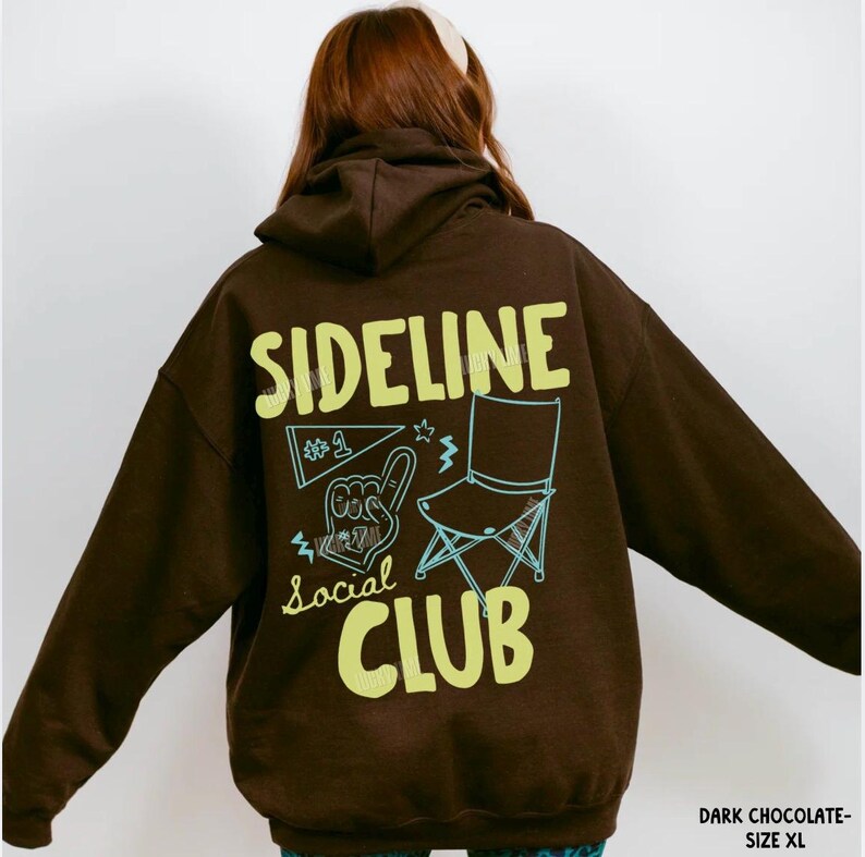 Sideline Social Club Hoodie, Baseball Mom Shirt, Game Day Hoodie, Sports Mama, Soccer Mom, Softball Mom, Football Season, Gameday Sweatshirt