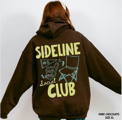 Sideline Social Club Hoodie, Baseball Mom Shirt, Game Day Hoodie, Sports Mama, Soccer Mom, Softball Mom, Football Season, Gameday Sweatshirt