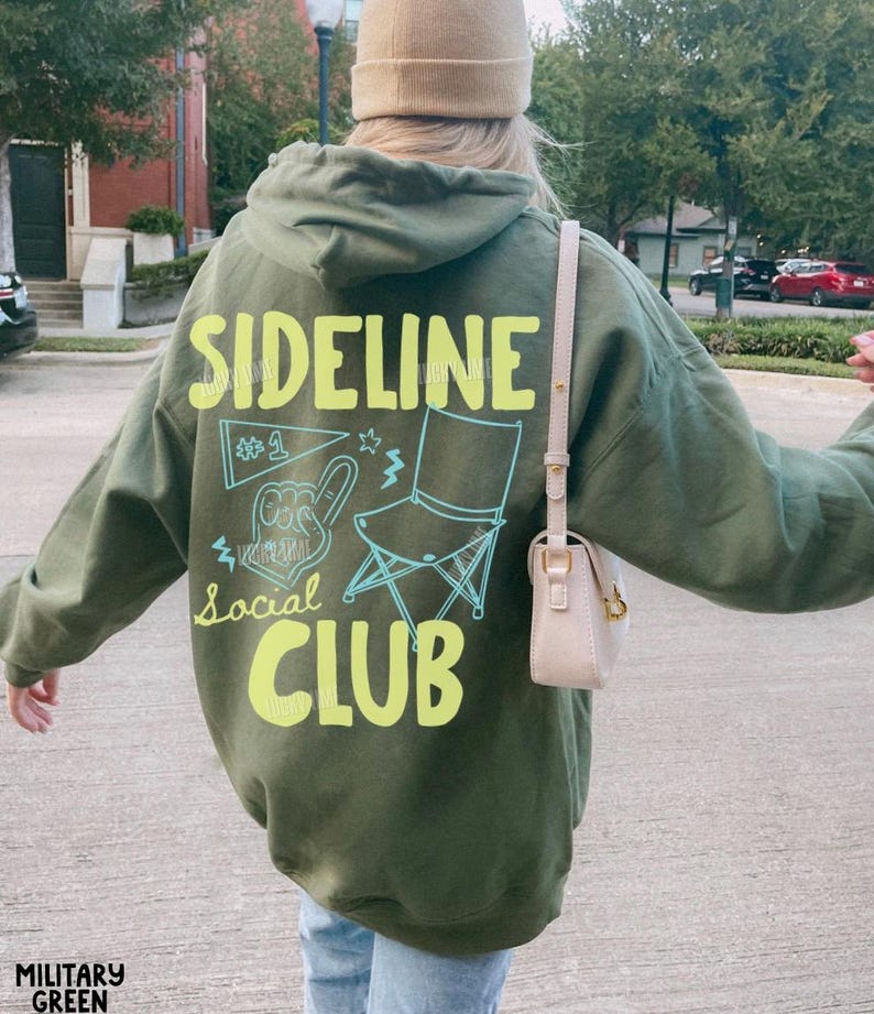 Sideline Social Club Hoodie, Baseball Mom Shirt, Game Day Hoodie, Sports Mama, Soccer Mom, Softball Mom, Football Season, Gameday Sweatshirt
