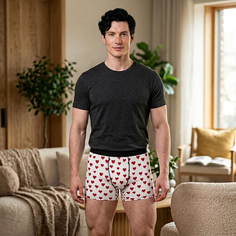 Men's Boxers, Dungeon Crawler Carl Heart Boxers, Gamer Underwear, Video Game Fan Clothing, Carl Name Boxers, Gaming Gift