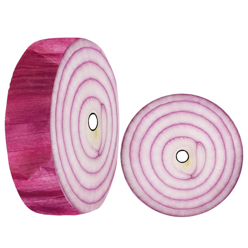Red Onion Spare Tire Cover – Vegetable Protector for Jeep, SUV, RV (Backup Camera Hole)