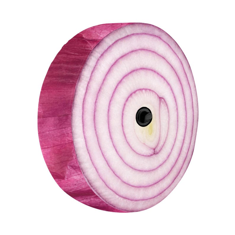 Red Onion Spare Tire Cover – Vegetable Protector for Jeep, SUV, RV (Backup Camera Hole)