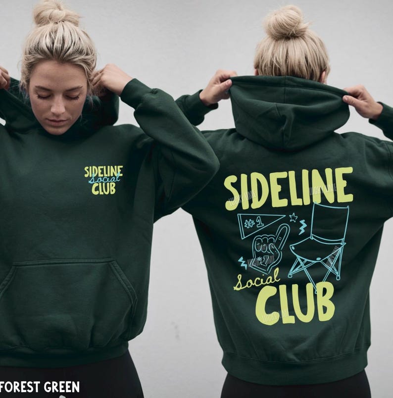 Sideline Social Club Hoodie, Baseball Mom Shirt, Game Day Hoodie, Sports Mama, Soccer Mom, Softball Mom, Football Season, Gameday Sweatshirt