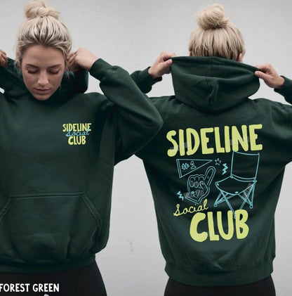 Sideline Social Club Hoodie, Baseball Mom Shirt, Game Day Hoodie, Sports Mama, Soccer Mom, Softball Mom, Football Season, Gameday Sweatshirt