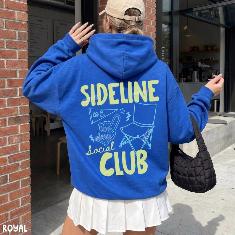 Sideline Social Club Hoodie, Baseball Mom Shirt, Game Day Hoodie, Sports Mama, Soccer Mom, Softball Mom, Football Season, Gameday Sweatshirt