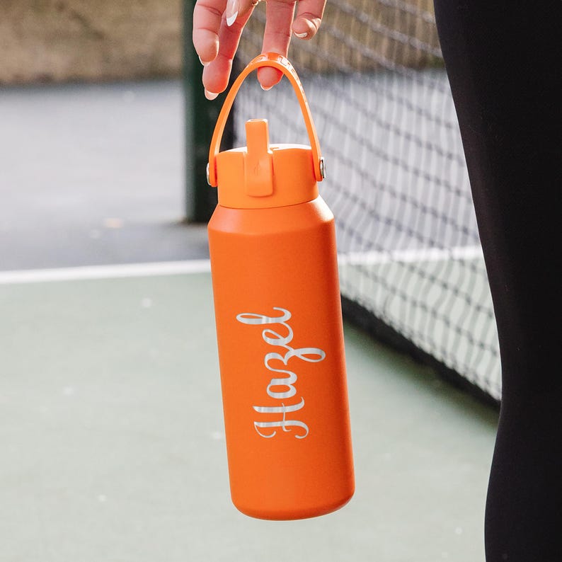 Personalized 40oz Stainless Steel Water Bottle | Custom Laser Engraved Name