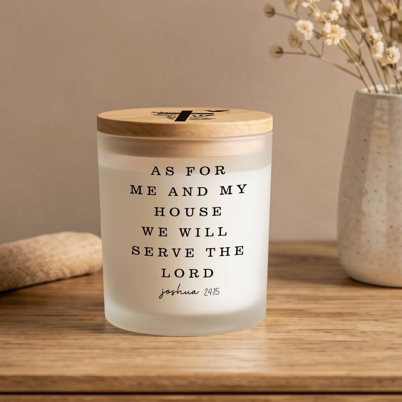 Custom Bible Verse Candle Personalized Christian Gift for Her Scripture Prayer Candle Encouragement Gift Pastor Appreciation Gift Home Decor