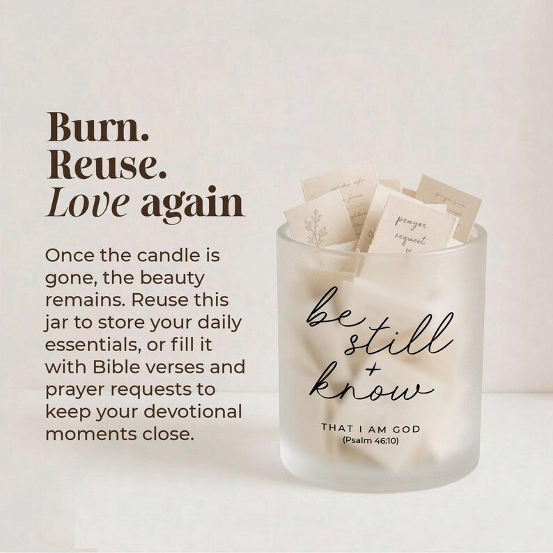 Custom Bible Verse Candle Personalized Christian Gift for Her Scripture Prayer Candle Encouragement Gift Pastor Appreciation Gift Home Decor