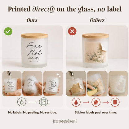 Custom Bible Verse Candle Personalized Christian Gift for Her Scripture Prayer Candle Encouragement Gift Pastor Appreciation Gift Home Decor