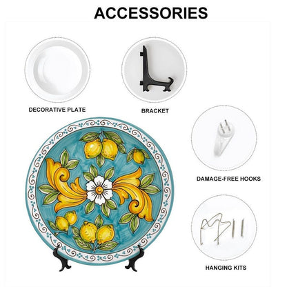 Rustic Italian Villa Style Decor Inspired By Sorrento Lemons Ceramic Display Plate
