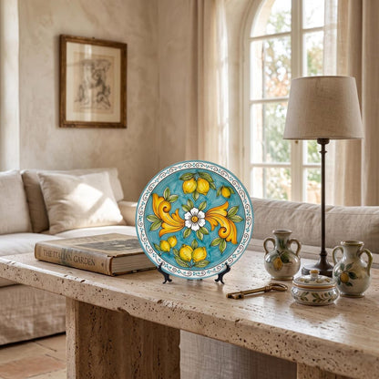 Rustic Italian Villa Style Decor Inspired By Sorrento Lemons Ceramic Display Plate