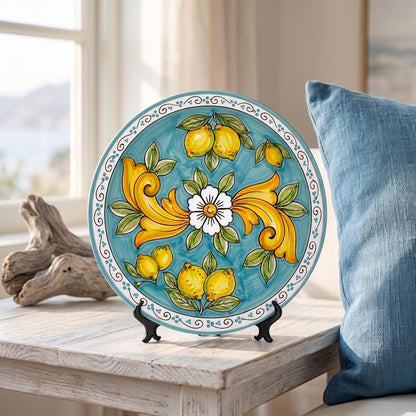 Rustic Italian Villa Style Decor Inspired By Sorrento Lemons Ceramic Display Plate
