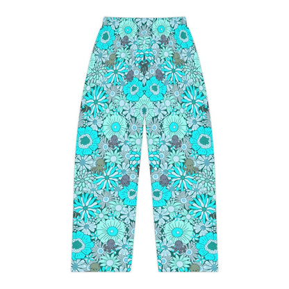Coastal Octopus Pajama Pants, Beach House Lounge Pants, Ocean Floral Sleep Pants, Nautical Pajamas for Women, Beach Lover Gift
