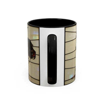 Stained Glass Horse Mug, Black Horse Coffee Mug, Horse Lover Gift, Equestrian Mug, Friesian Horse Gift, Horse Girl Gift, Unique Horse Mug