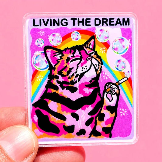 Funny Magnet Cat Gift Magnet Kitty Themed Cute Magnet Fridge Decor Weird Gift Sarcastic Work Gift Cubicle Decor Locker Magnet Hilarious Gift